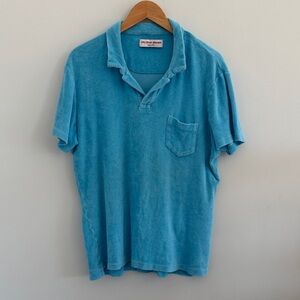 Orlebar Brown Terry Toweling Polo terry cloth tailored fit polo‎